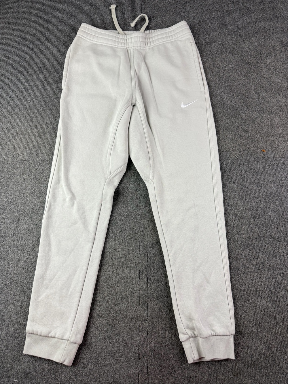 NIKE AIR Mens Elastic Waist Drawstring Cotton Blend Sweatpants Size S Gray